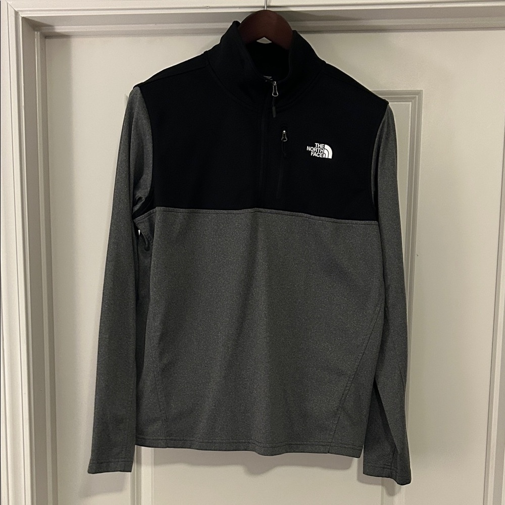 The North Face Two-Tone Black and Gray Quarter-Zip